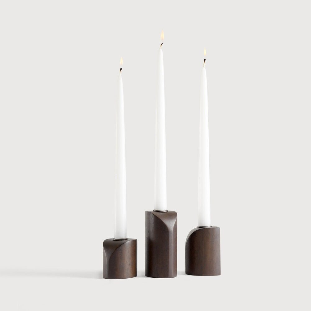 Oak Candle Holders – Sage Interiors - Sage InteriorsEthnicraftCandle Holders