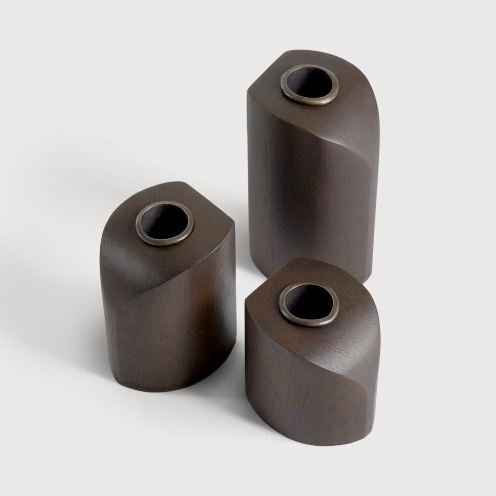 Oak Candle Holders – Sage Interiors - Sage InteriorsEthnicraftCandle Holders