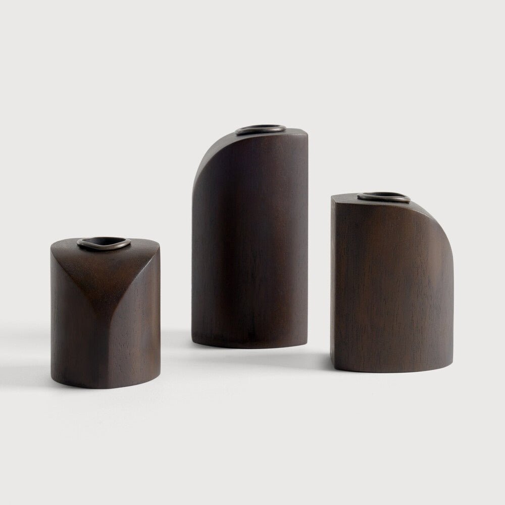 Oak Candle Holders – Sage Interiors - Sage InteriorsEthnicraftCandle Holders