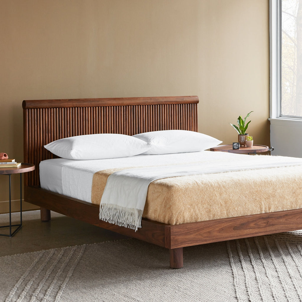 Odeon Bed – Sculptural Wood Bed with Scalloped Headboard - Sage InteriorsSage InteriorsBeds & Bed Frames
