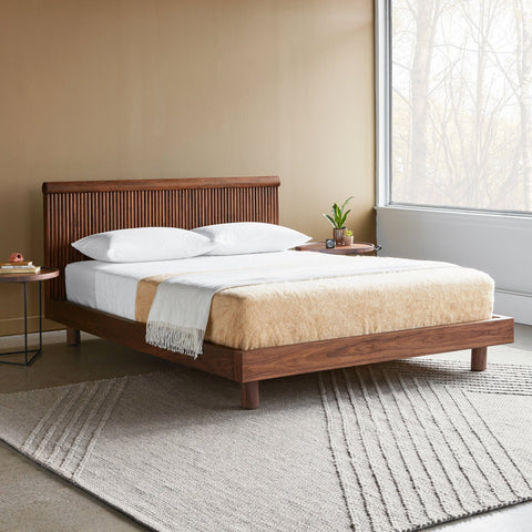 Odeon Bed – Sculptural Wood Bed with Scalloped Headboard - Sage InteriorsSage InteriorsBeds & Bed Frames