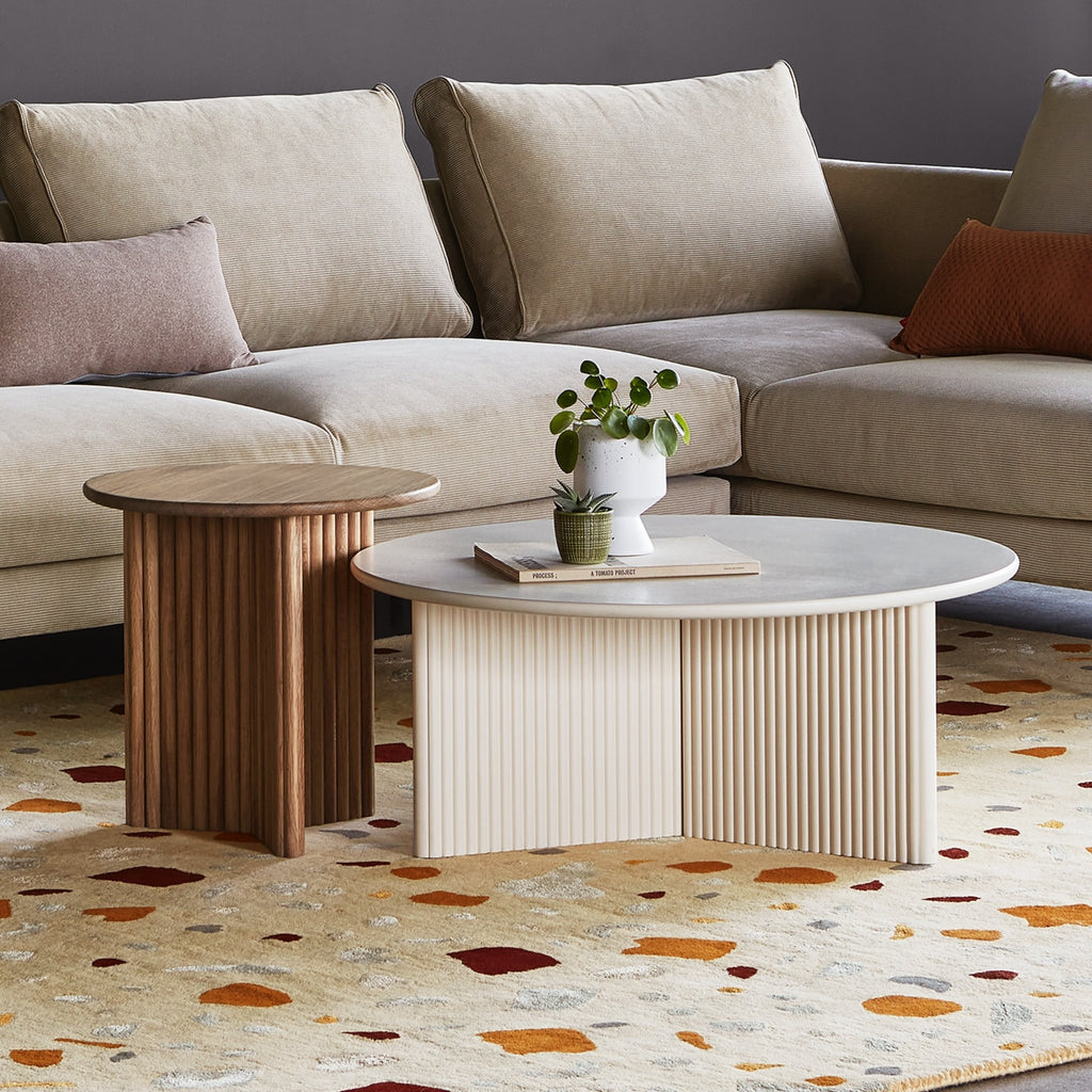 Odeon End Table – Sculptural Modern Side Table with Column - Inspired Design - Sage InteriorsSage InteriorsEnd Table