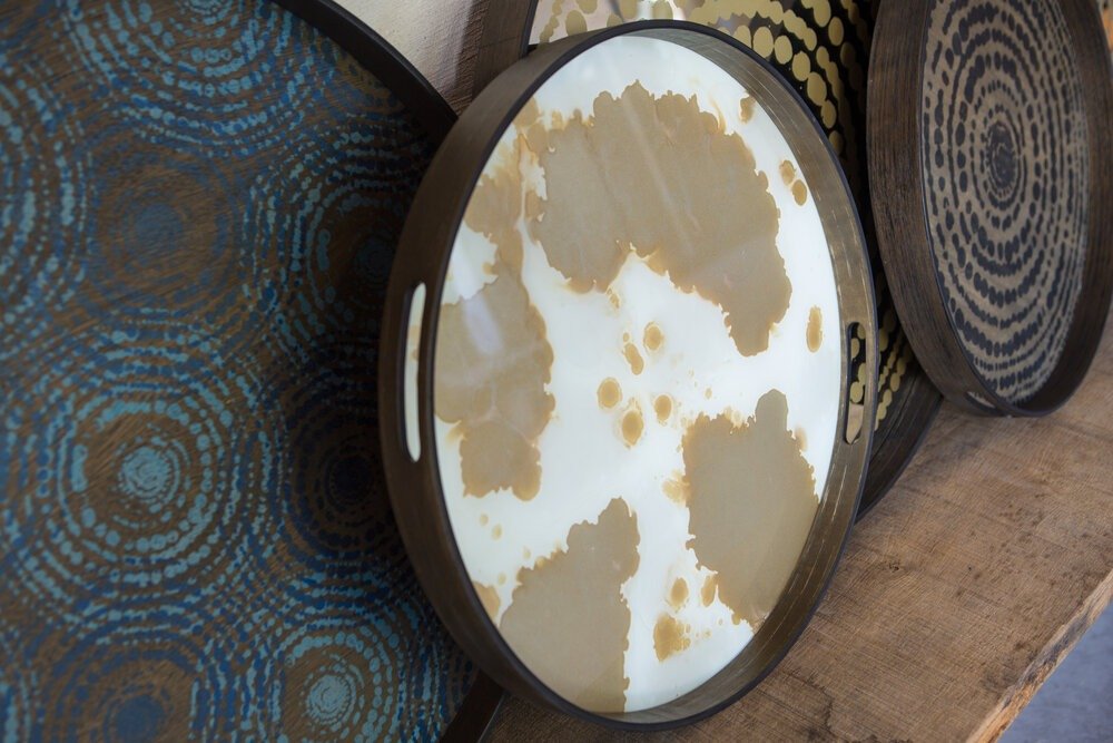 Organic Glass Tray in Bronze Finish Sage Interiors - Sage InteriorsNotre Monde