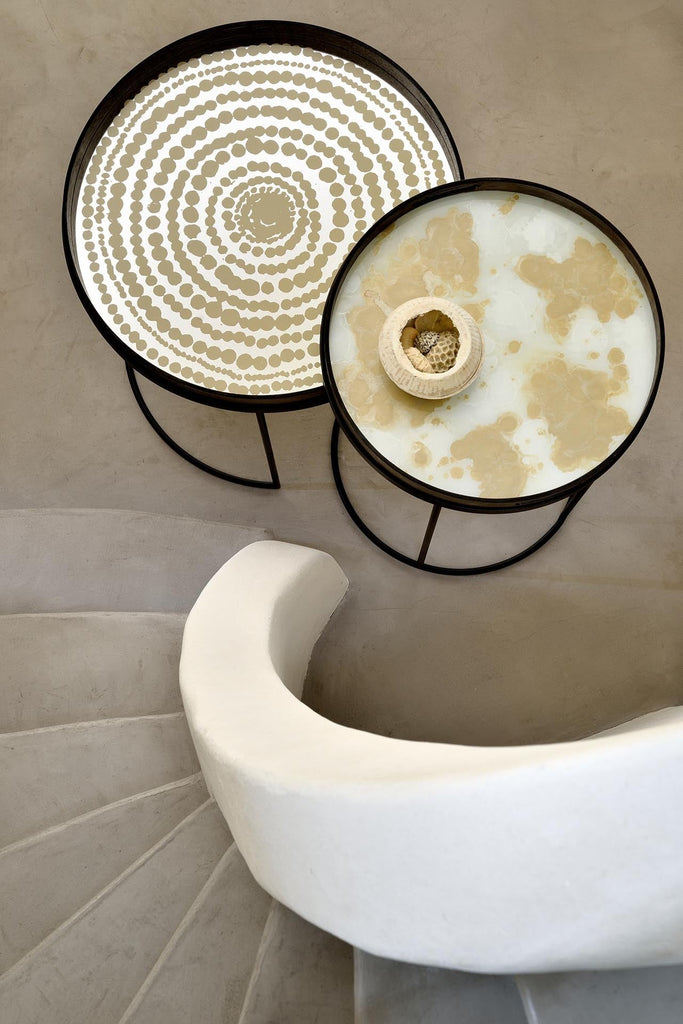 Organic Glass Tray in Bronze Finish Sage Interiors - Sage InteriorsNotre Monde