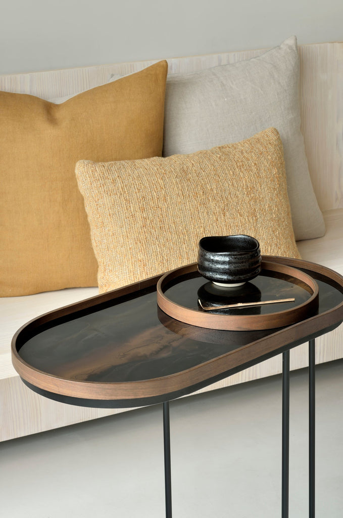 Organic Glass Tray in Bronze Finish Sage Interiors - Sage InteriorsEthnicrafttray