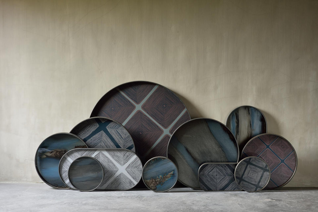 Organic Glass Tray in Bronze Finish Sage Interiors - Sage InteriorsEthnicrafttray