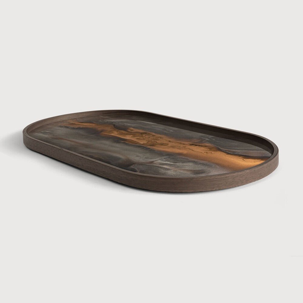 Organic Glass Tray in Bronze Finish Sage Interiors - Sage InteriorsEthnicrafttray