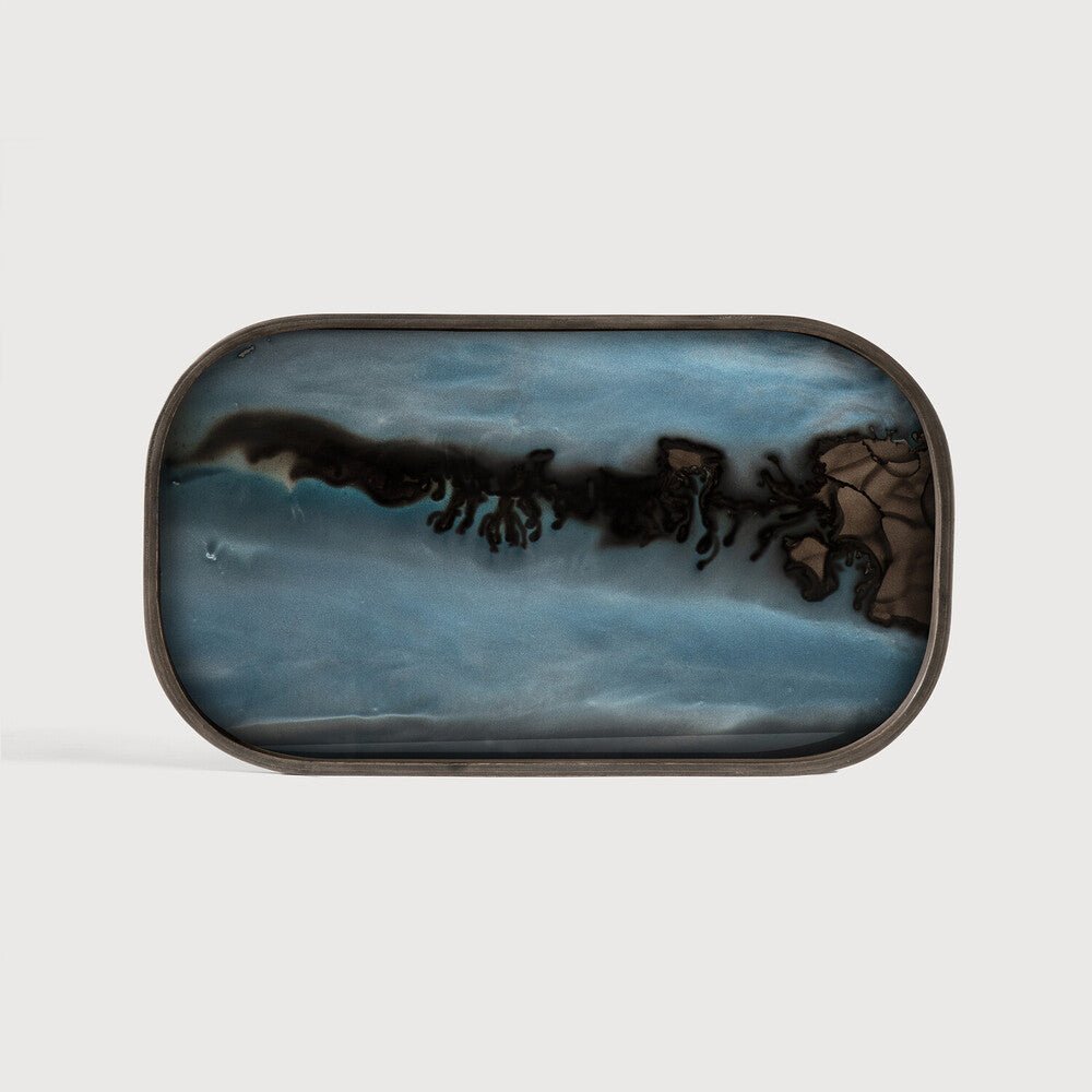 Organic Handcrafted Glass Valet Tray by Dawn Sweitzer – Rectangular - Sage InteriorsEthnicraftvalet tray