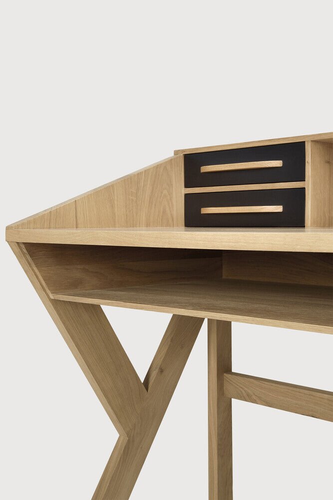 Origami Desk – Geometric Solid Wood Desk by Sage Interiors - Sage Interiorsethnicraft