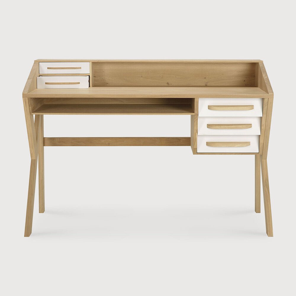 Origami Desk – Geometric Solid Wood Desk by Sage Interiors - Sage Interiorsethnicraft