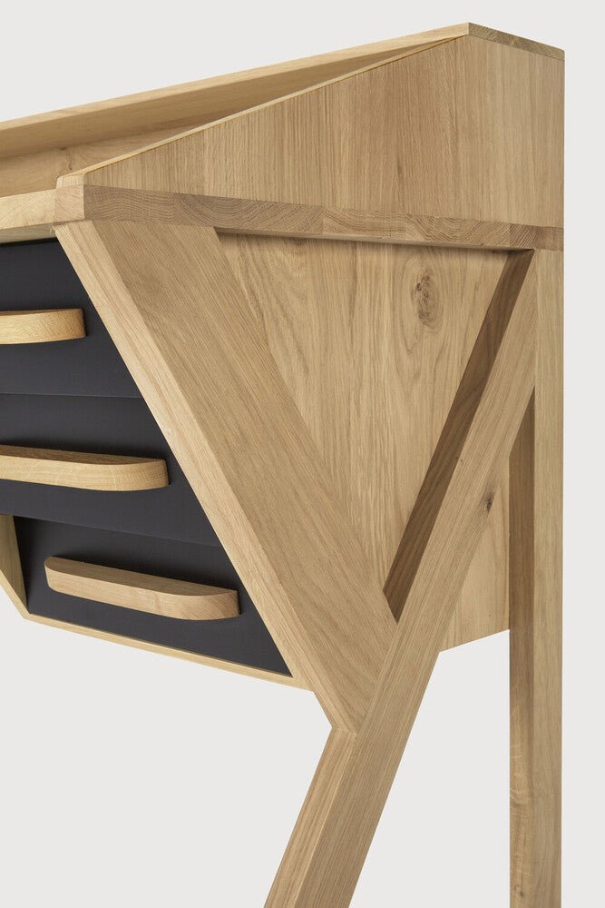 Origami Desk – Geometric Solid Wood Desk by Sage Interiors - Sage Interiorsethnicraft