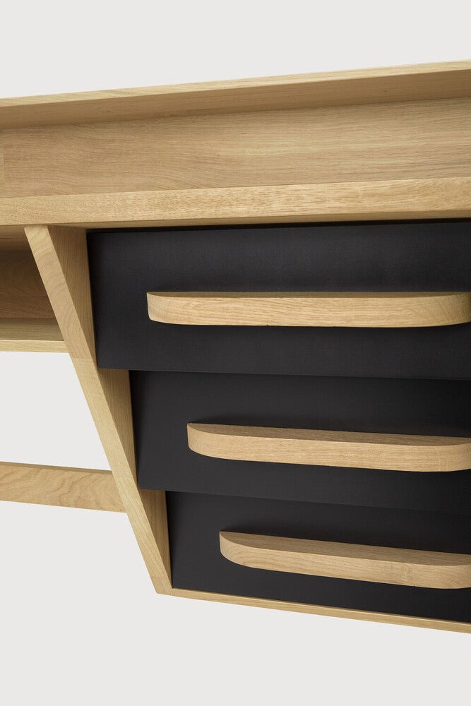Origami Desk – Geometric Solid Wood Desk by Sage Interiors - Sage Interiorsethnicraft