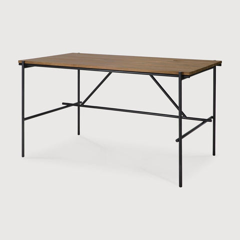 Oscar Desk – Slatted Wood Writing Desk with Storage by Sage Interiors - Sage InteriorsEthnicraft