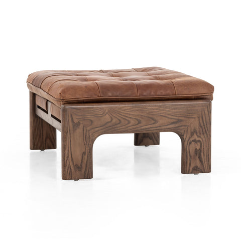 Ottoman, Leather Bassano Heirloom - Sage InteriorsFH