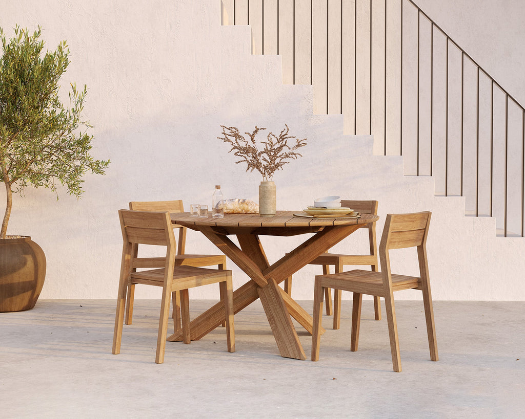 Outdoor Dining Chair – Sage Interiors EX1 Solid Teak Design - Sage InteriorsEthnicraftDining Chair