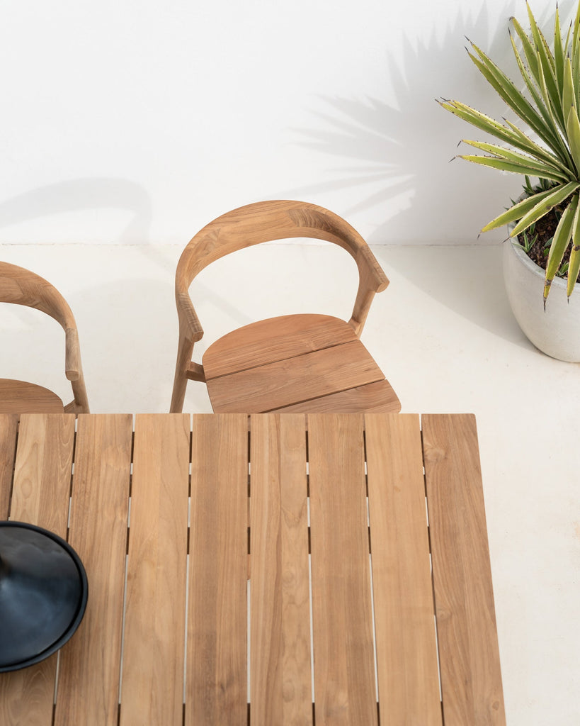 Outdoor Dining Chair with Cushion – Sage Interiors Bok Teak & Quick‑Dry Pad - Sage InteriorsEthnicraftDining Chair