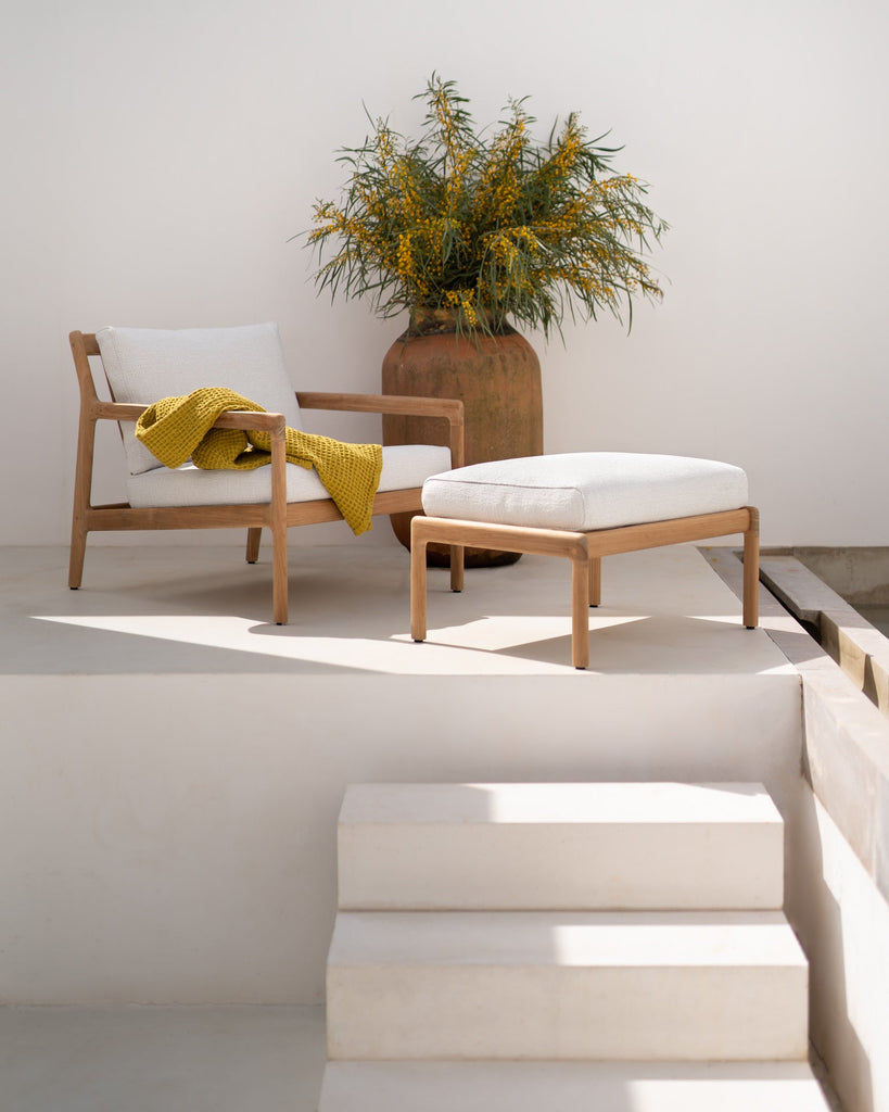Outdoor Footstool Cushion – Sage Interiors Jack Quick‑Dry Foam Pad - Sage InteriorsEthnicraftOutdoor Footstool Cushion