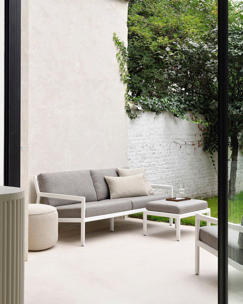 Outdoor Footstool – Sage Interiors Jack Teak & Quick‑Dry Cushion - Sage InteriorsEthnicraftOutdoor Footstool