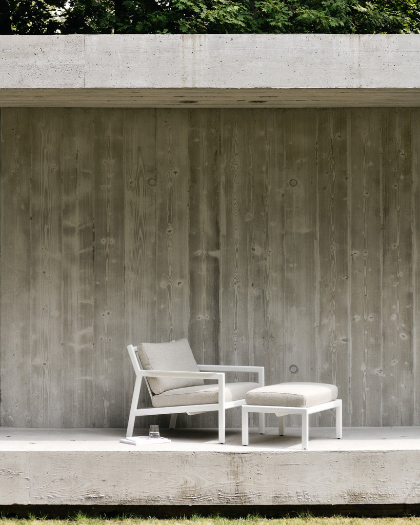Outdoor Footstool – Sage Interiors Jack Teak & Quick‑Dry Cushion - Sage InteriorsEthnicraftOutdoor Footstool