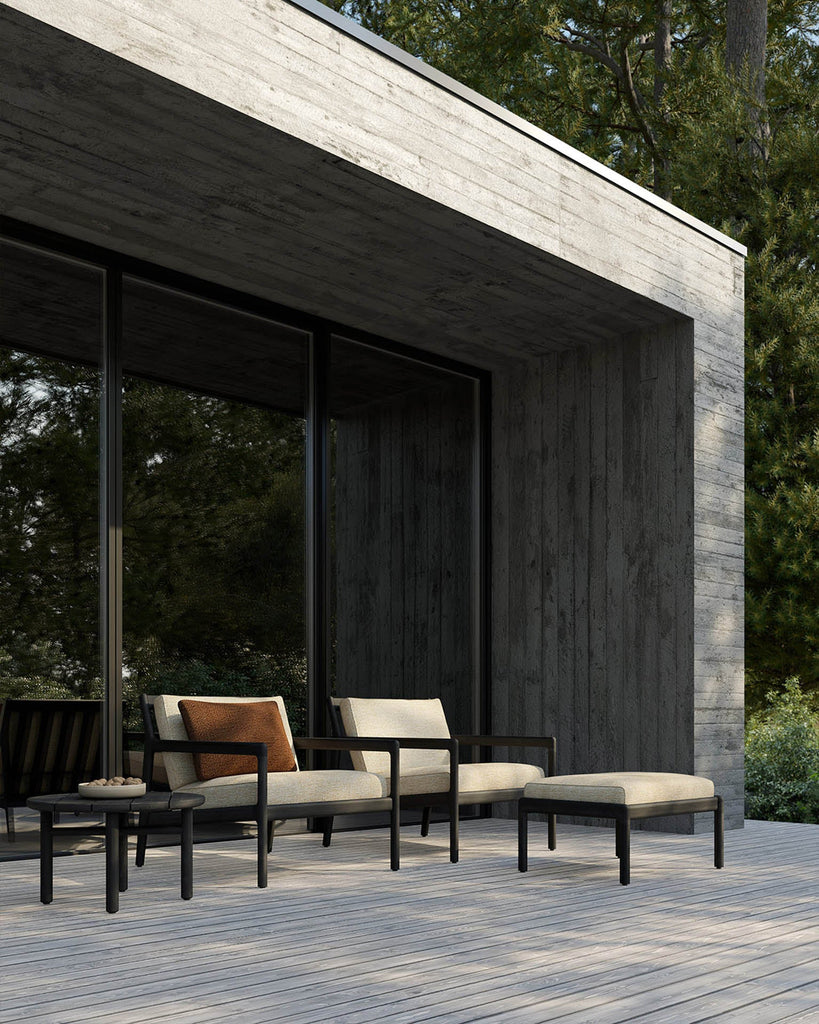 Outdoor Footstool – Sage Interiors Jack Teak & Quick‑Dry Cushion - Sage InteriorsEthnicraftOutdoor Footstool