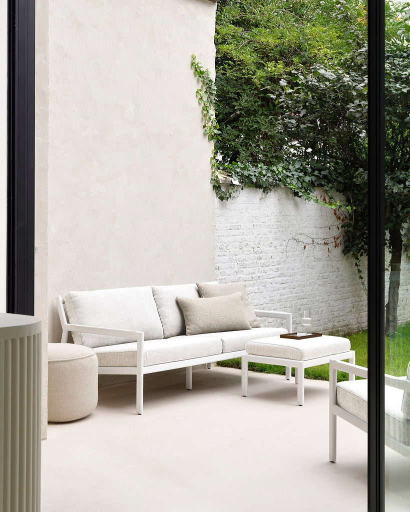 Outdoor Footstool – Sage Interiors Jack Teak & Quick‑Dry Cushion - Sage InteriorsEthnicraftOutdoor Footstool