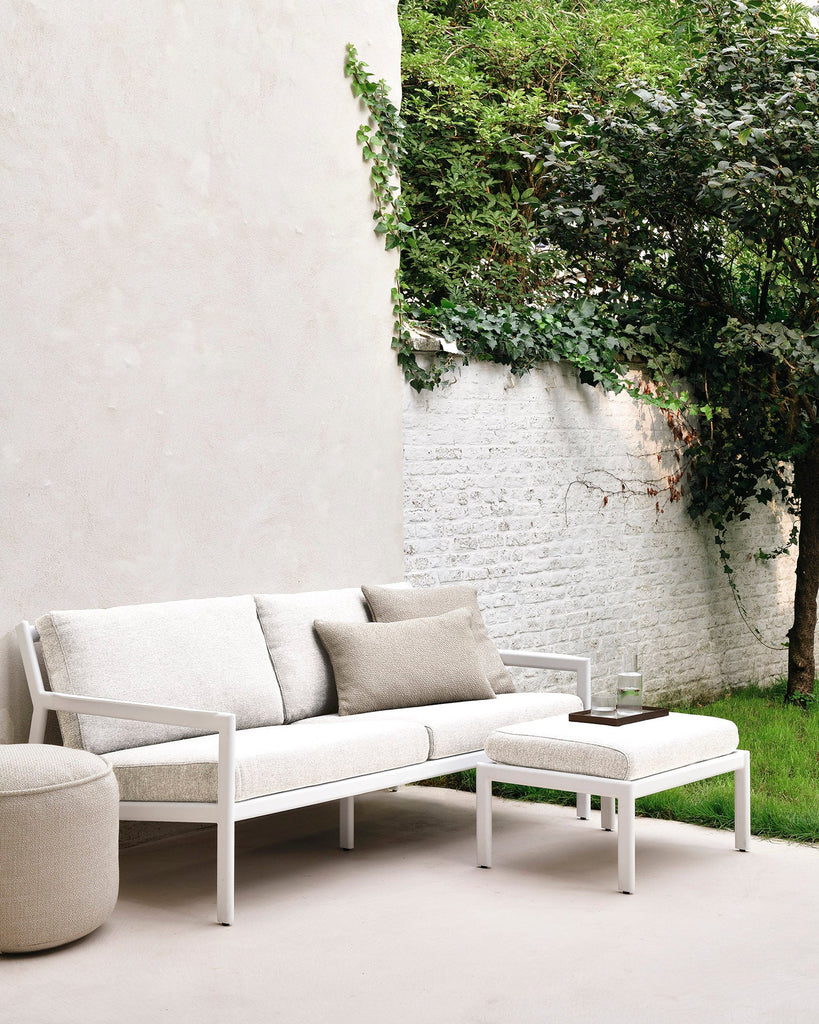 Outdoor Footstool – Sage Interiors Jack Teak & Quick‑Dry Cushion - Sage InteriorsEthnicraftOutdoor Footstool