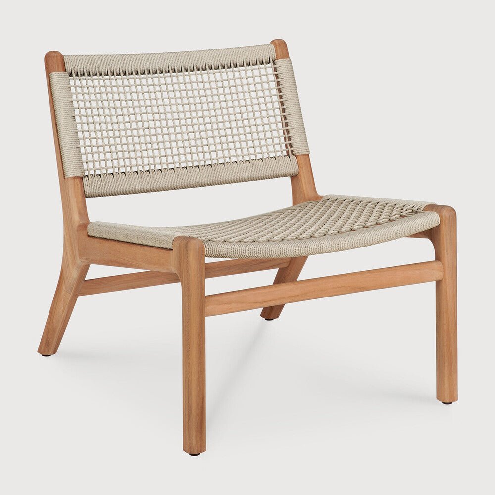 Outdoor Lounge Chair – Sage Interiors Jack Woven Teak & Weather‑Resistant Cord - Sage InteriorsEthnicraftOutdoor Lounge Chair
