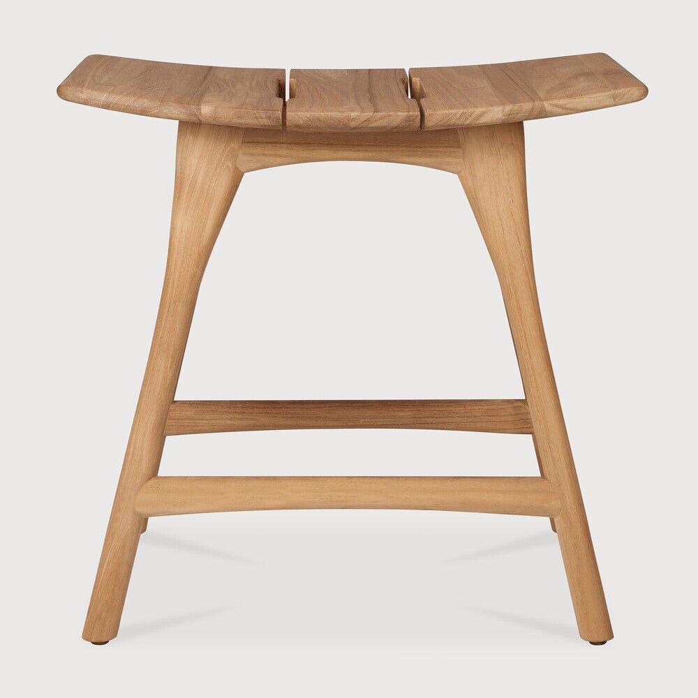 Outdoor Stool – Sage Interiors Osso Solid Teak Stool with Optional Cushion - Sage InteriorsEthnicraftOutdoor Stool