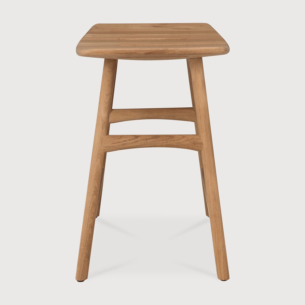 Outdoor Stool – Sage Interiors Osso Solid Teak Stool with Optional Cushion - Sage InteriorsEthnicraftOutdoor Stool
