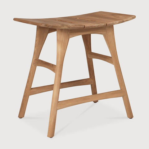 Outdoor Stool – Sage Interiors Osso Solid Teak Stool with Optional Cushion - Sage InteriorsEthnicraftOutdoor Stool