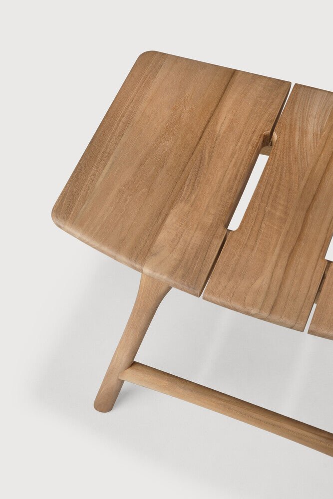 Outdoor Stool – Sage Interiors Osso Solid Teak Stool with Optional Cushion - Sage InteriorsEthnicraftOutdoor Stool