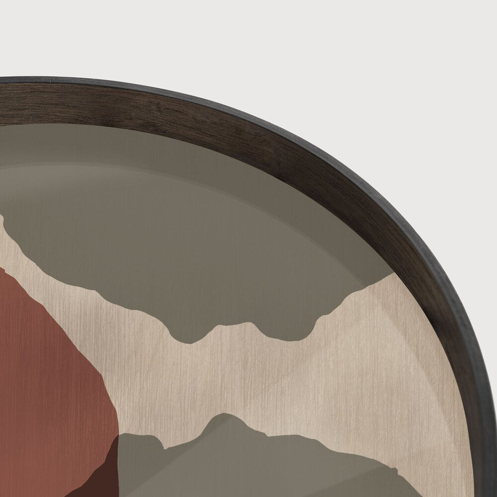 Overlapping Dots Glass Tray Bronze Finish with Organic Motif Sage Interiors - Sage InteriorsEthnicrafttray