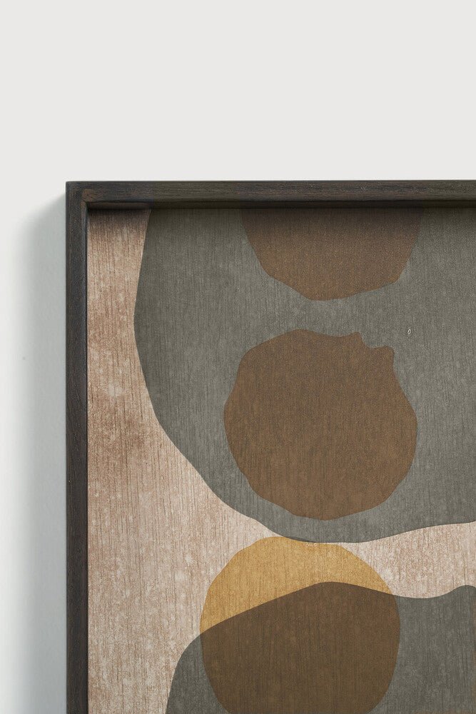 Overlapping Dots Glass Tray Bronze Finish with Organic Motif Sage Interiors - Sage InteriorsEthnicrafttray