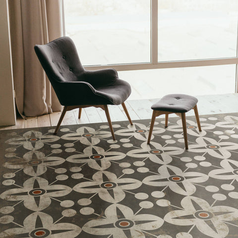 Oz Vintage Vinyl Floorcloth - Sage InteriorsSpicher and Co