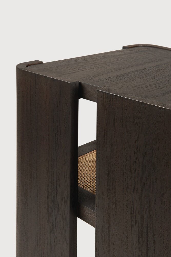 Panel Side Table – Sculptural Wood Accent - Sage InteriorsEthnicraftSide Table