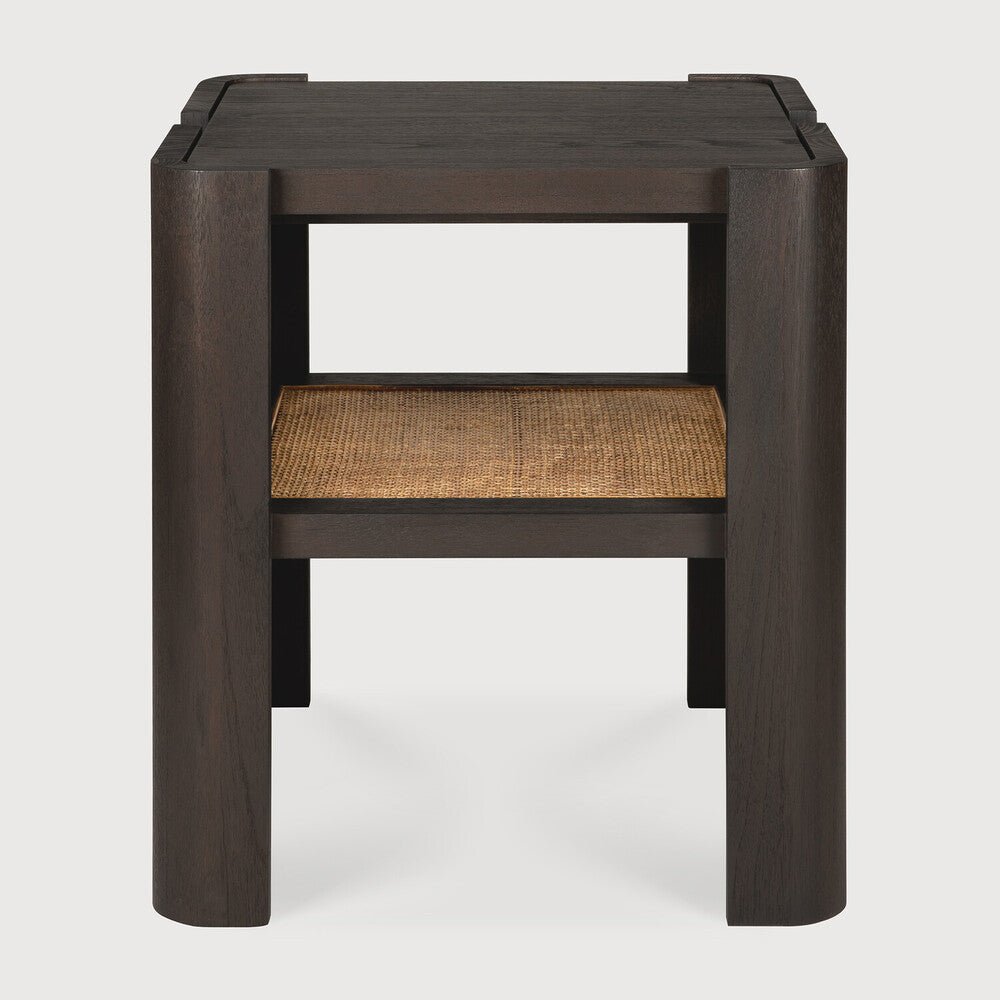 Panel Side Table – Sculptural Wood Accent - Sage InteriorsEthnicraftSide Table