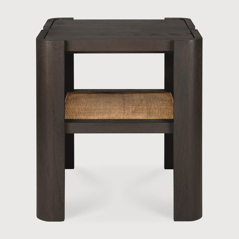 Panel Side Table – Sculptural Wood Accent - Sage InteriorsEthnicraftSide Table