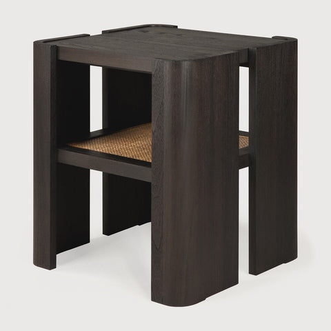 Panel Side Table – Sculptural Wood Accent - Sage InteriorsEthnicraftSide Table