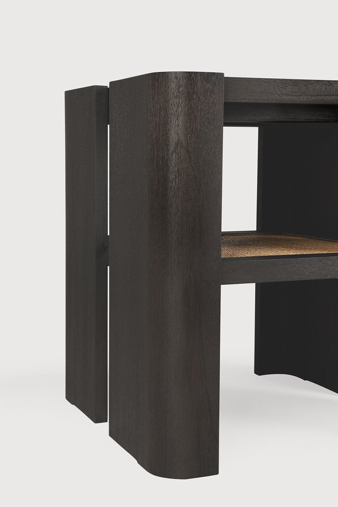 Panel Side Table – Sculptural Wood Accent - Sage InteriorsEthnicraftSide Table
