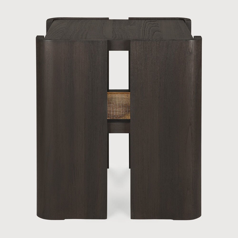 Panel Side Table – Sculptural Wood Accent - Sage InteriorsEthnicraftSide Table