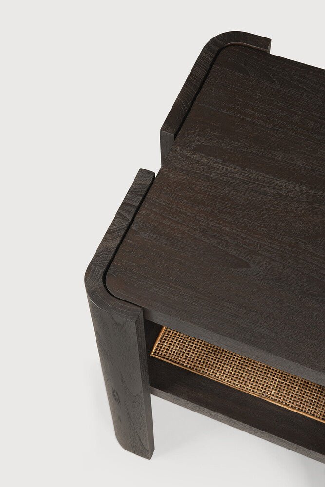 Panel Side Table – Sculptural Wood Accent - Sage InteriorsEthnicraftSide Table