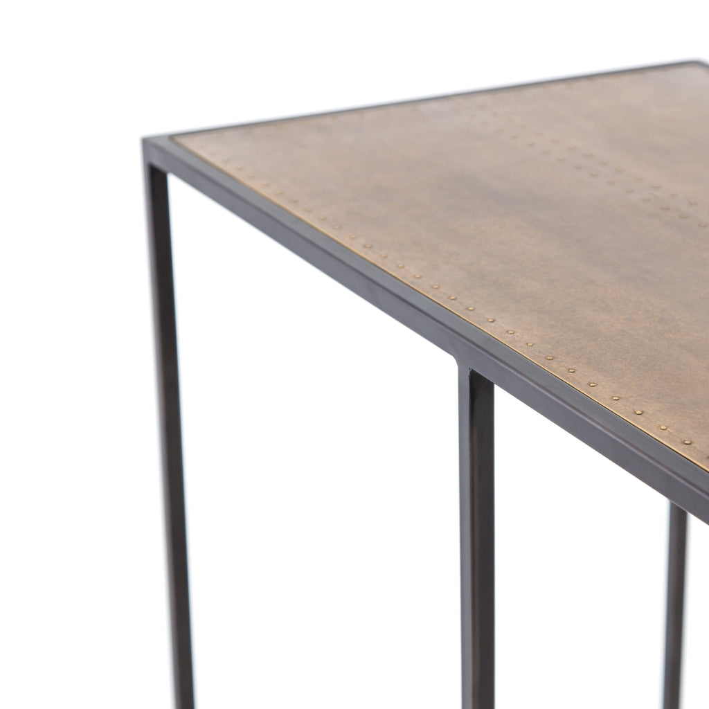 Parson's Brass Clad Console Table - Sage InteriorsFH