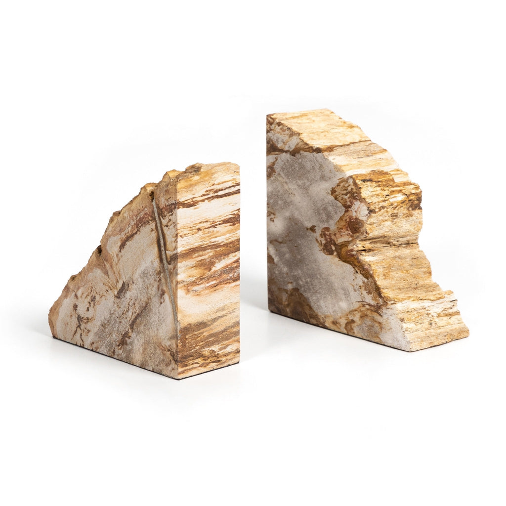 Petrified Wood Book Ends - Sage InteriorsFHDecor