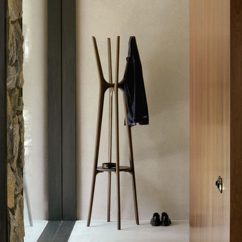 PI Coat Stand, Mahogany Brown - Sage InteriorsethnicraftMirror