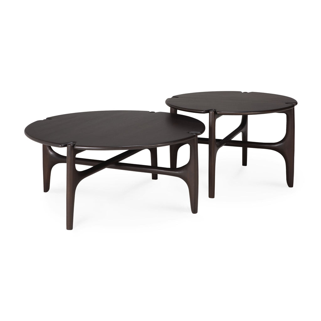 PI Coffee Table, Mahogany Dark Brown, Round - Sage Interiorsethnicraftcoffee table