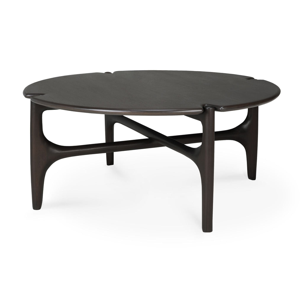 PI Coffee Table, Mahogany Dark Brown, Round - Sage Interiorsethnicraftcoffee table