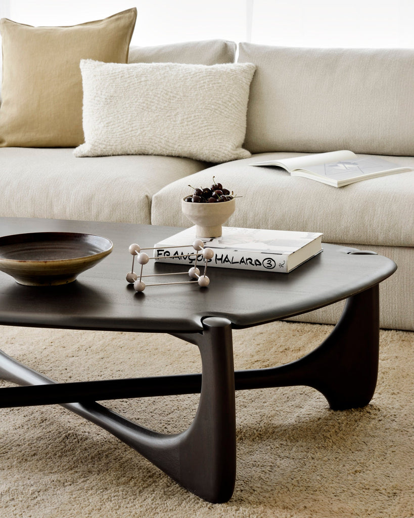 Pi Coffee Table – Pebble Shape Sculptural Solid Wood Accent Piece - Sage InteriorsEthnicraftCoffee Table