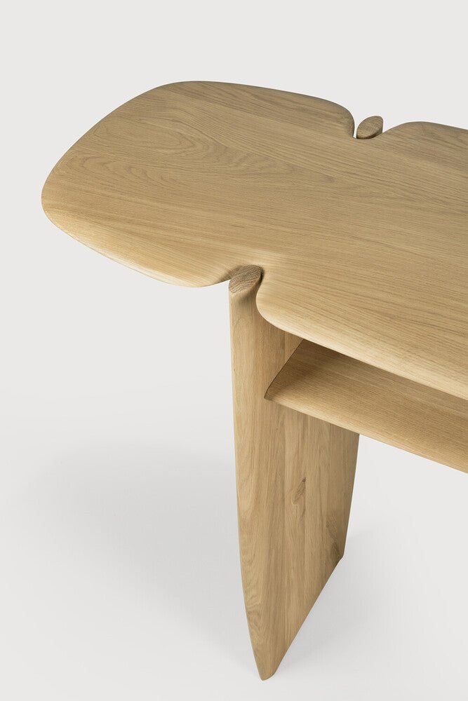 Pi Console – Sculptural Solid Wood Accent Table - Sage InteriorsEthnicraftConsole Table