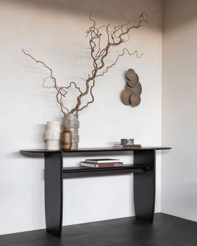 Pi Console – Sculptural Solid Wood Accent Table - Sage InteriorsEthnicraftConsole Table