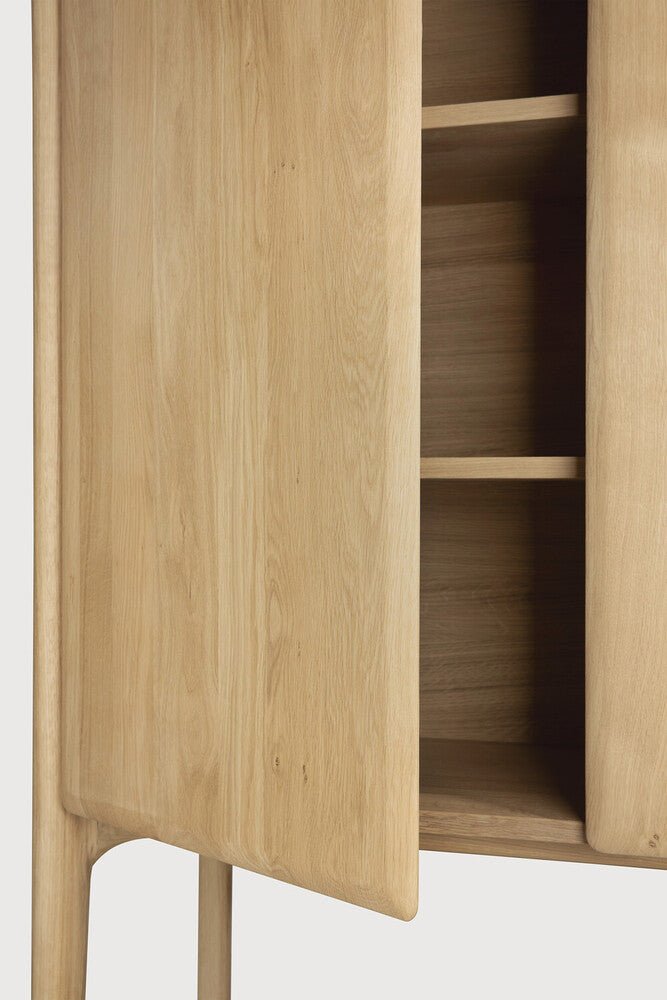 PI Solid Oak Cupboard with Push - Open Doors & Adjustable Shelves - Sage InteriorsEthnicraftCupboard